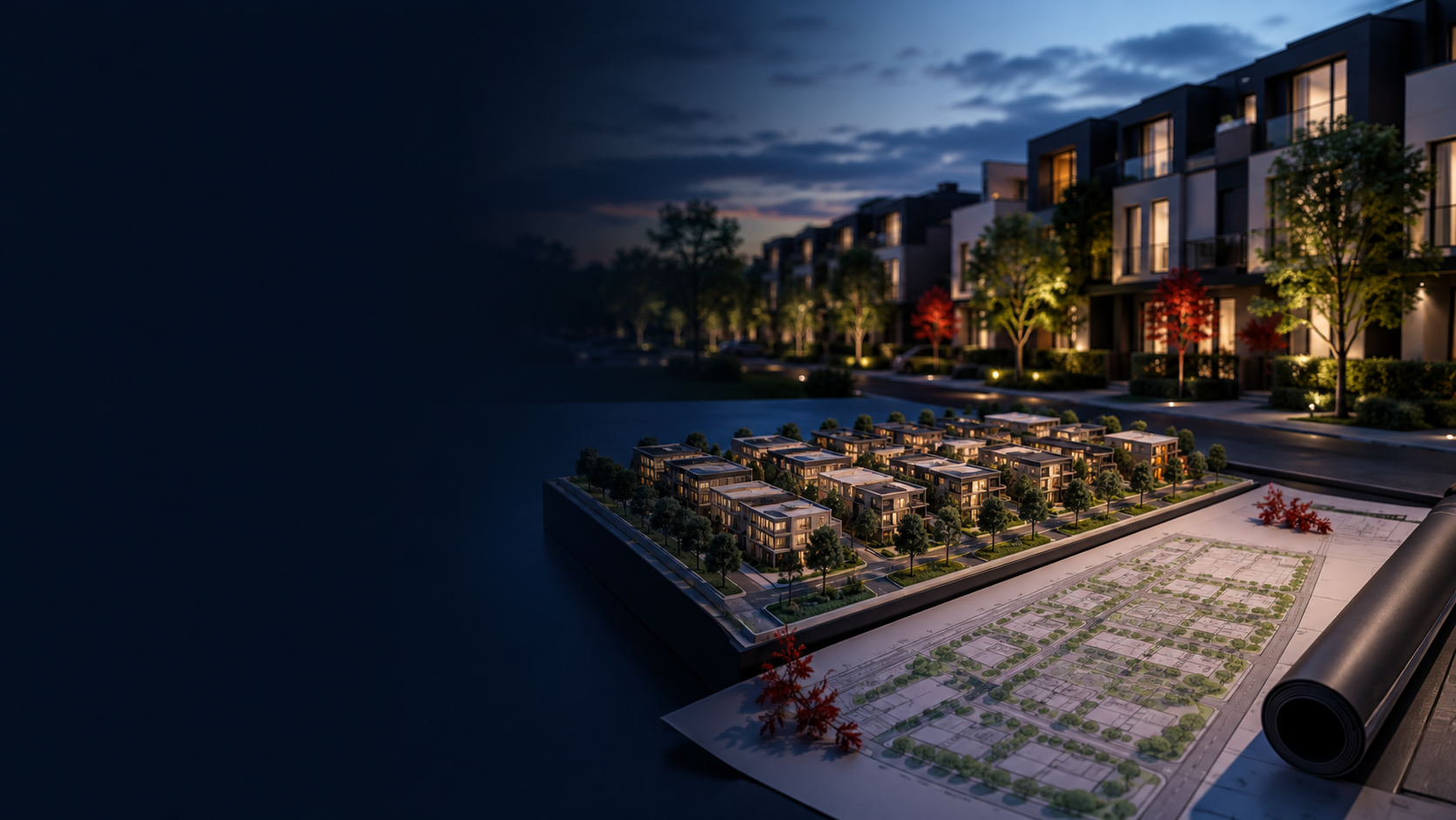 Architectural model and masterplan for an upcoming Melbourne residential project